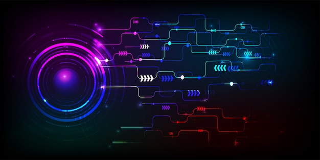 Cercle De Technologie Vctor Et Technologie Numérique Utilisant Comme Arrière-plan Et Fond D'écran