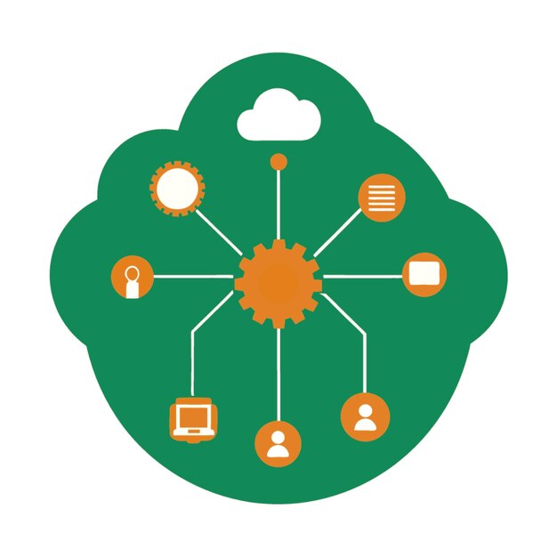 un cercle vert avec le mot communication dessus
