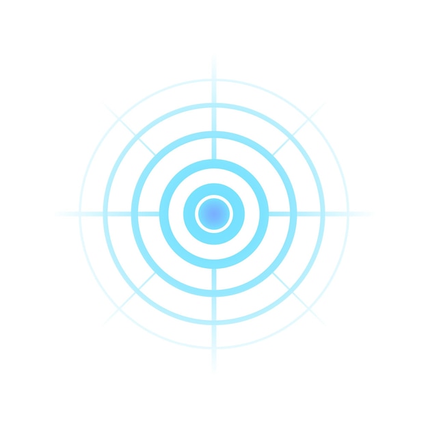 Cercles avec un centre commun Cercles concentriques Illustration vectorielle