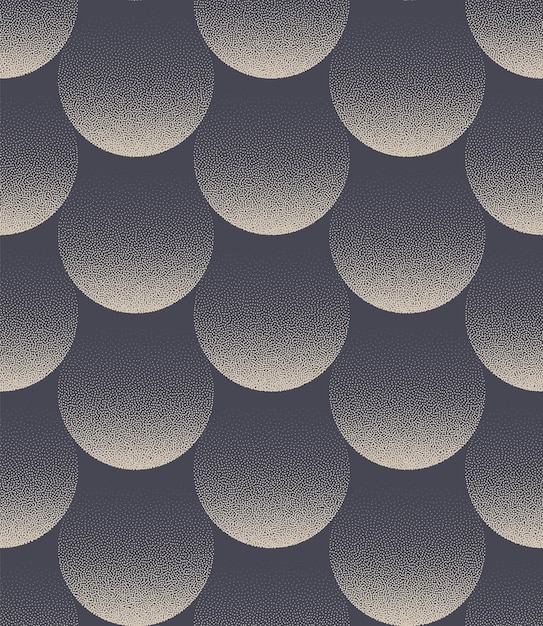 Cercles En Couches Échelle Transparente Motif Vecteur Pointillé Art Abstrait