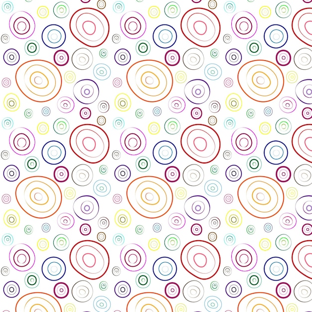 Cercles Et Ovales à Motifs Colorés