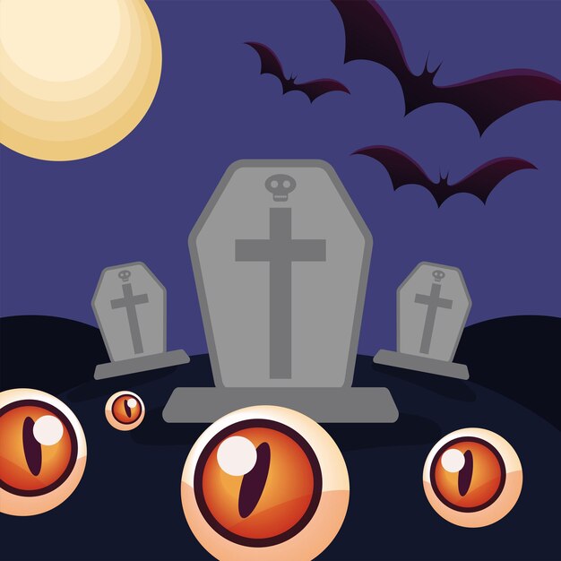 Cercueil du cimetière d'Halloween