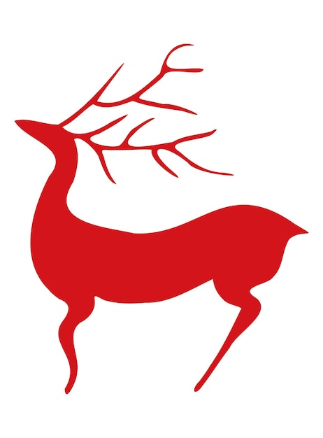 Cerf National Mongol Vecteur Rouge