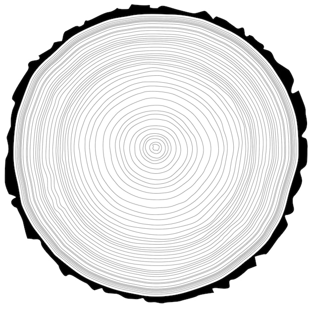 Les Cernes Des Arbres Ont Vu Couper L'arrière-plan Du Tronc D'arbre Illustration Vectorielle