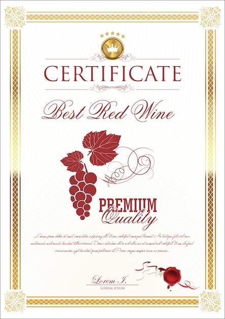 Certificat Best Wine