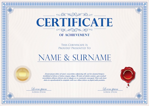 certificat ou diplôme design rétro