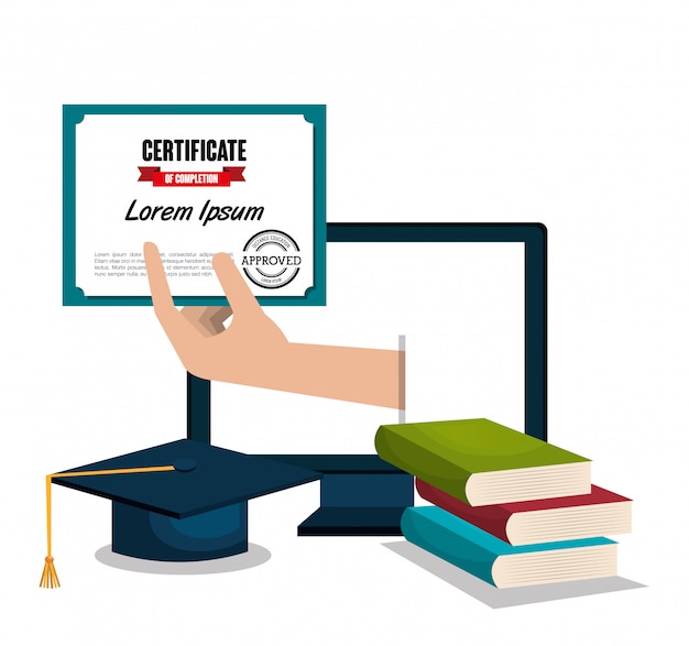 Vecteur certificat d'études