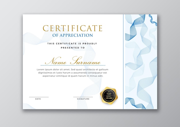 Certificat moderne premium