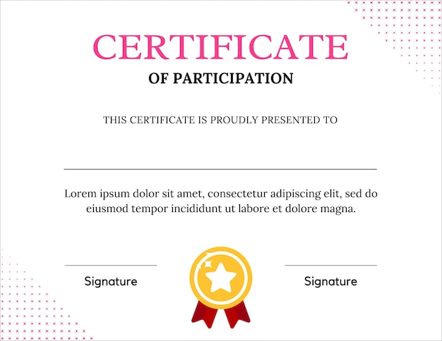 Certificat De Participation