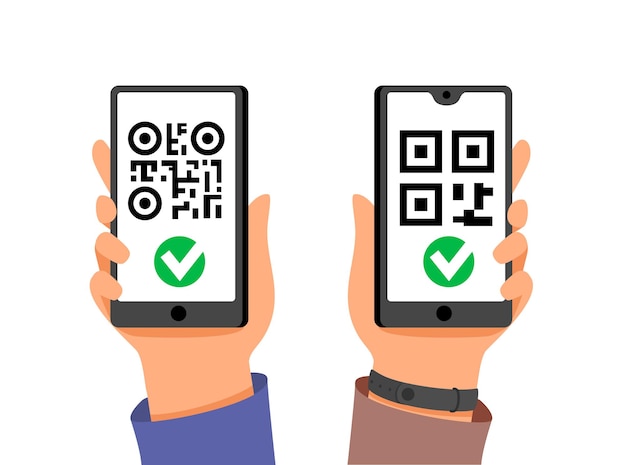 Certificat De Vaccination Sur Le Code Qr De L'écran Du Téléphone Portable. Résultat Du Test De L'application De Passeport Covid-19.