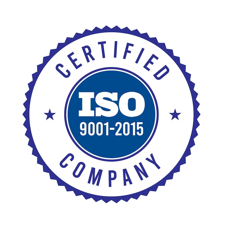 Vecteur certification iso 9001 2015 logo iso 90012015 certification iso 9000