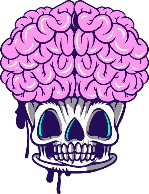 Vecteur cerveau cupcake