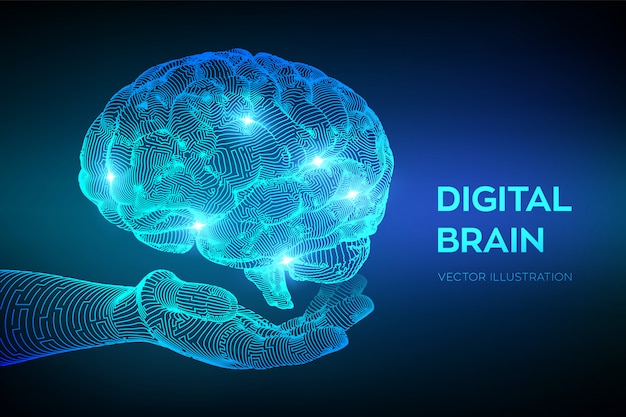 Cerveau Numérique En Main. Technologie Des Sciences De L'émulation Virtuelle De L'intelligence Artificielle.