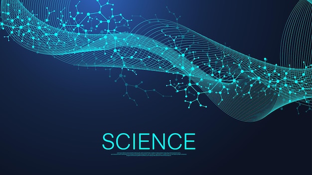 Chaîne D'adn De Recherche Sur L'adn De Fond Médical Abstrait