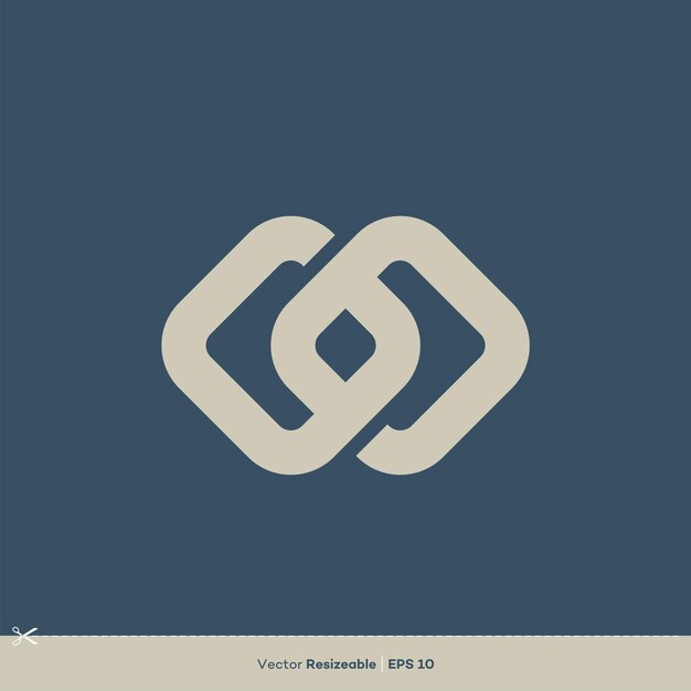 Chaîne Infinity Logo Template Illustration Design