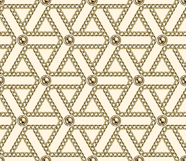 Vecteur des chaînes de bijoux à motif géométrique avec des hexagones