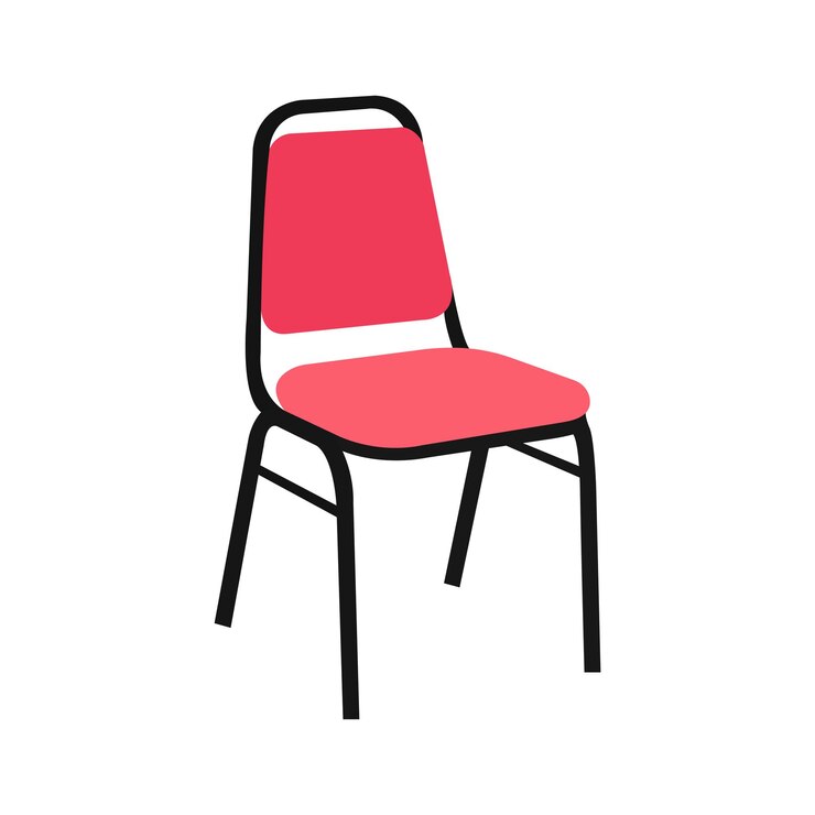 Vecteur chaise de bureau devant et derrière vector chaises de bureau minimales vue angulaire isolée sur fond blanc