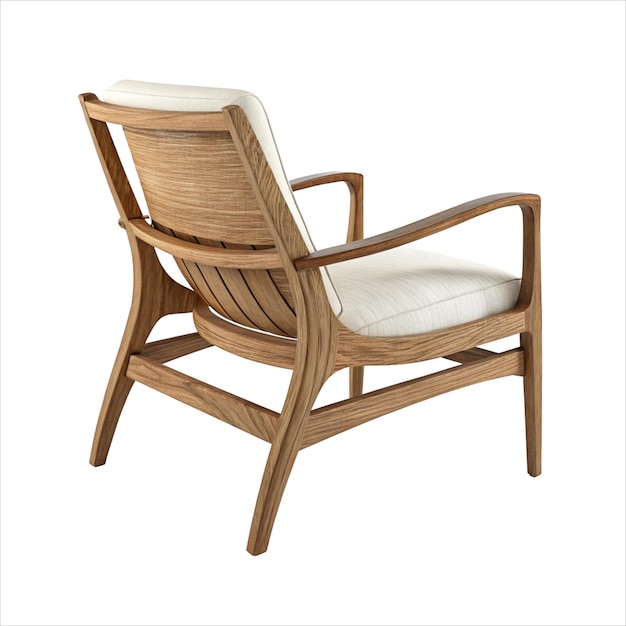 une chaise avec un coussin blanc qui dit l'arrière de celui-ci