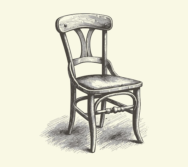 Vecteur chaise de croquis dessinée à la main