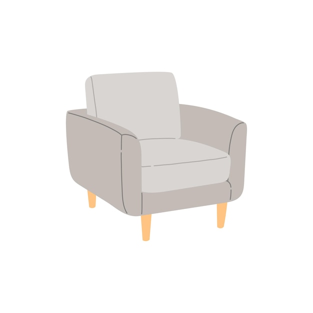 Chaise en illustration vectorielle de style scandinave design plat