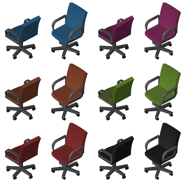 Chaises De Bureau Isométriques