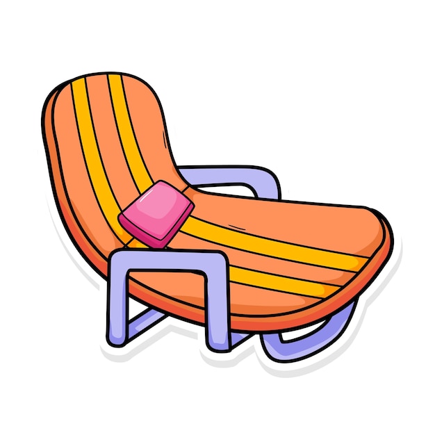 Des Chaises De Plage, Des Dessins D'illustration.