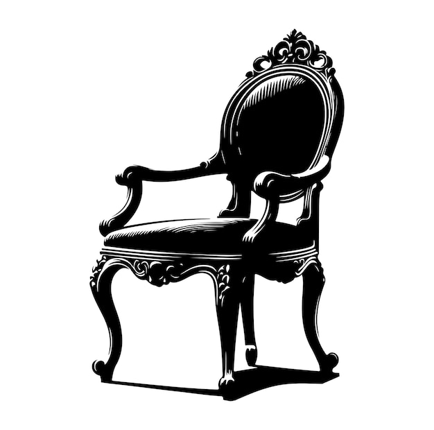 Vecteur chaises silhouettes ensemble de chaises en bois silhouette vecteur symbole de meubles