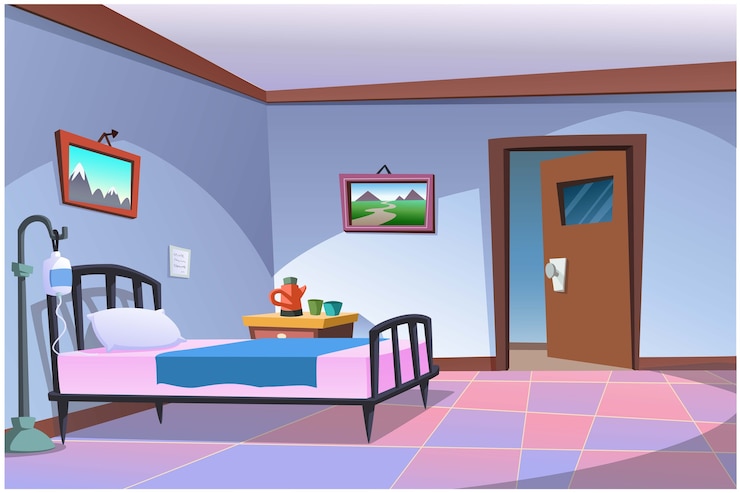 Vecteur les chambres individuelles ne sont pas combinées avec les chambres d'autres personnes.
