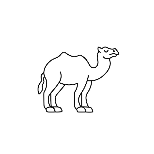 Vecteur chameaux marchant avec de hautes bosses