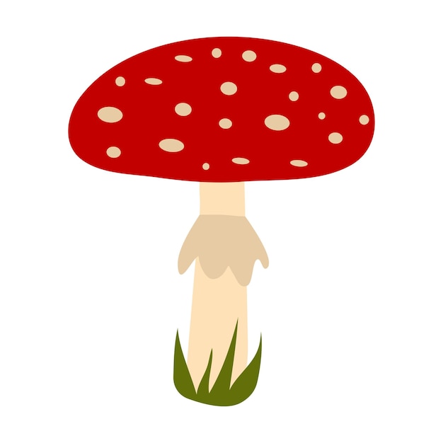 Champignon dans un style dessiné à la main