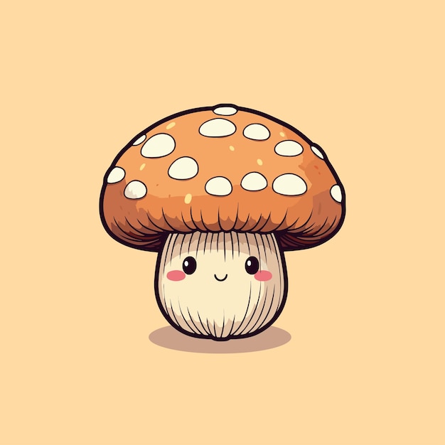 Le Champignon Matsutake Est Une Illustration De Dessin Animé.