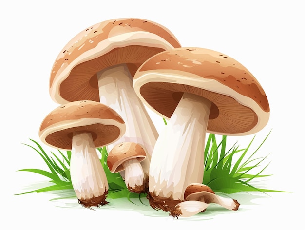 Vecteur champignons isolés sur fond blanc