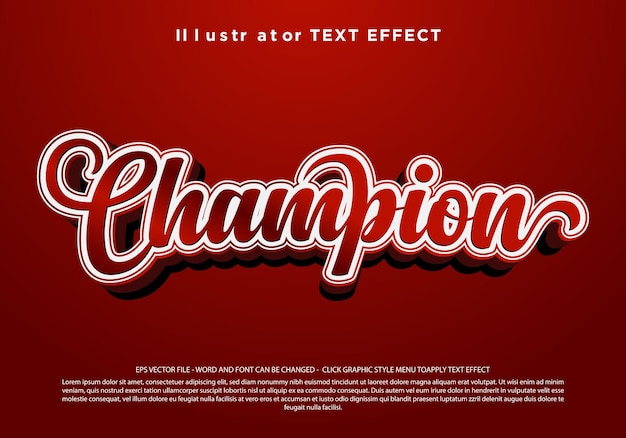 Champion de la conception d'effets de texte 3D
