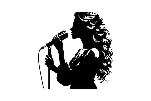 chanteuse art vectoriel et illustration