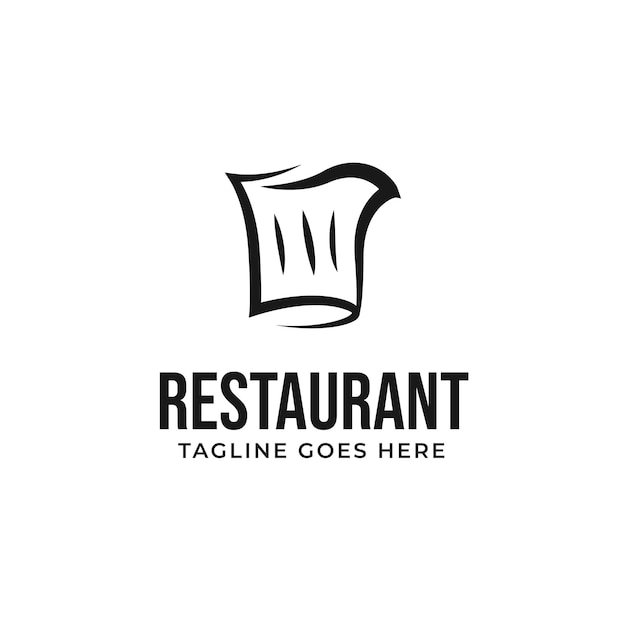 Chapeau De Chef Plat Cuisine Logo Design Vecteur Concept Illustration Idée