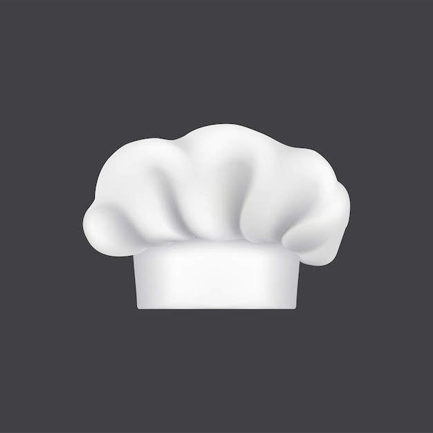 Chapeau De Chef Réaliste Ou Casquette De Cuisinier Et Toque De Boulanger 3d