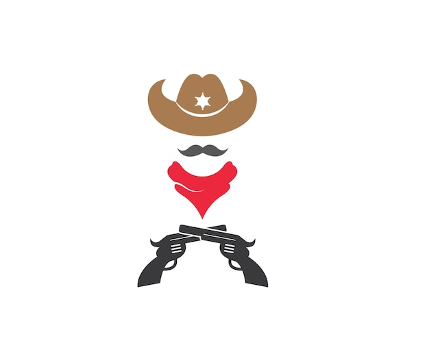 Chapeau De Cowboy Logo Icône Illustration Vectorielle Conception