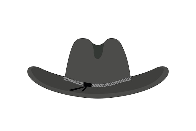 Vecteur chapeau de cowboy usa coiffe traditionnelle illustration art