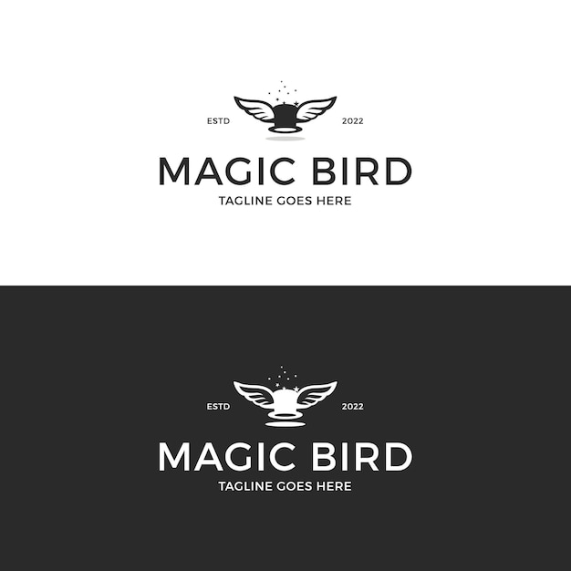 Chapeau Magique Avec Inspiration De Conception De Logo D'aile