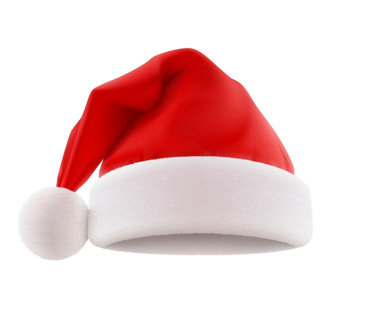 Vecteur chapeau de père noël isolé sur blanc
