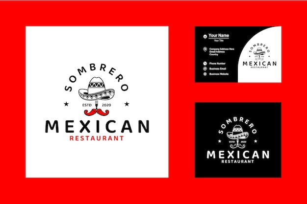 Chapeau Sombrero Mexicain Avec Piment Pour Logo D'entreprise De Restaurant Symbole De Nourriture épicée Conception Vectorielle D'icône