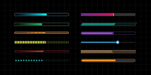 Chargement futuriste du Hud