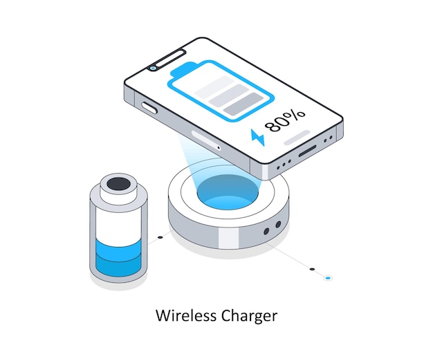 Vecteur chargeur sans fil illustration isométrique du stock eps illustration du stock du fichier