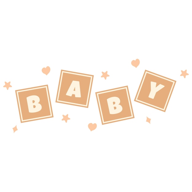 Charmant bébé blocs Baby Shower Design Vector illustration