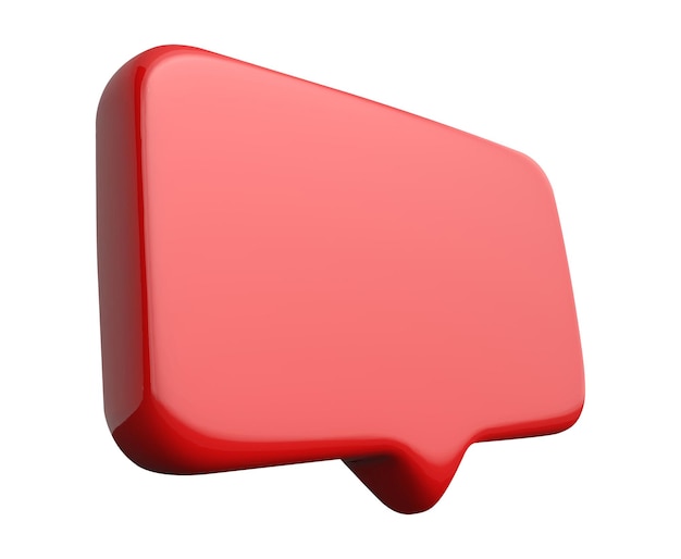 Chat 3D réaliste ou icône de message en ligne