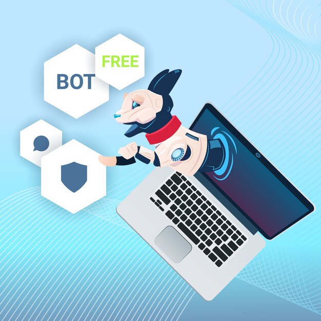 Chat Bot Free Robot Assistance virtuelle de site Web ou d&#39;applications mobiles, Art Intelligence artificielle