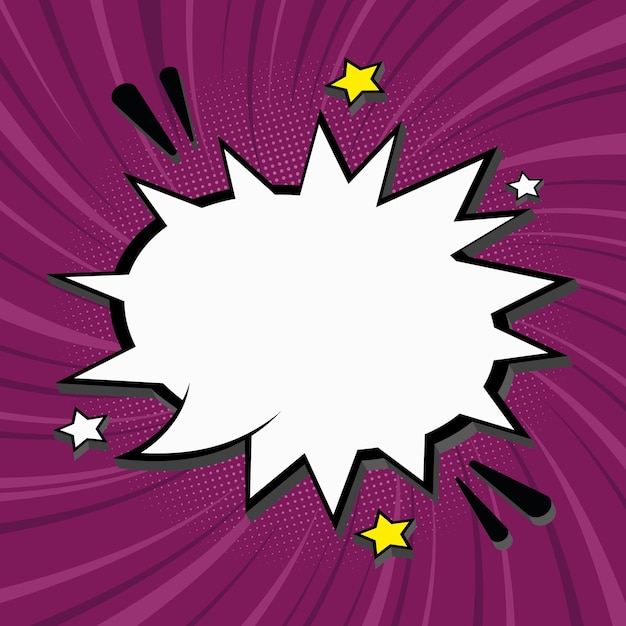 Chat de bulle de bande dessinée vide Illustration vectorielle