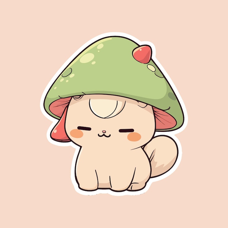 Vecteur un chat de dessin animé avec un chapeau sur la tête