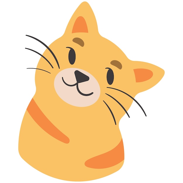 Un chat de dessin animé mignon qui cligne des yeux Une illustration féline adorable et ludique