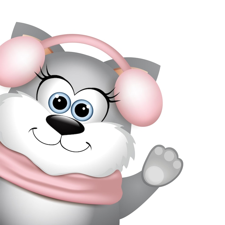 Vecteur chat drôle sur fond blanc illustration vectorielle